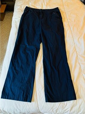 Wide Leg Navy Blue Pants cold water creek brand size 10